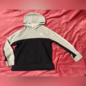 Adidas Kids Gray and Black Hoodie